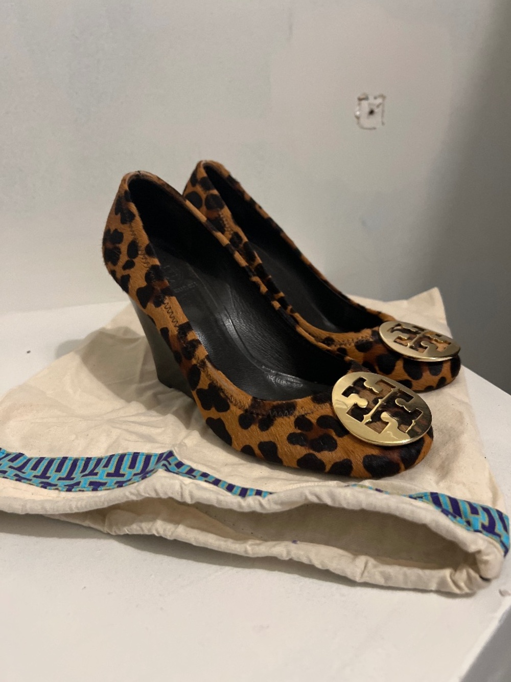 Size 9 Tory Burch leopard print heels